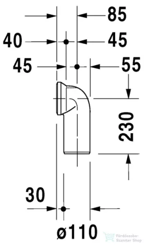 Duravit Vario csatlakozókészlet WC-hez 0014220000