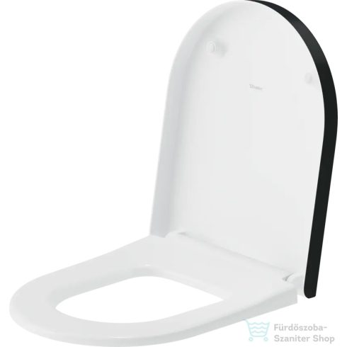 Duravit VITRIUM lecsapódásgátlós wc ülőke, matt sötétszürke/fényes fehér 002269FE00