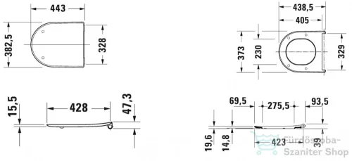 Duravit SOLEIL BY STARCK levehető wc ülőke 0026410000