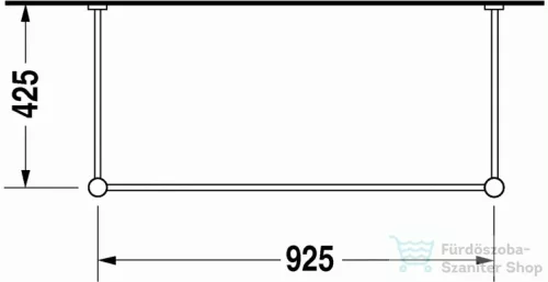 Duravit Vero fémállvány 100-as mosdóhoz 0030671000 ( 003067 )