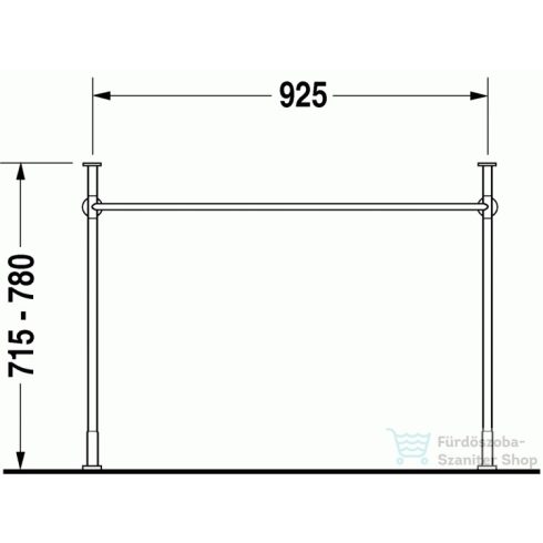 Duravit Vero fémállvány 100-as mosdóhoz 0030671000 ( 003067 )