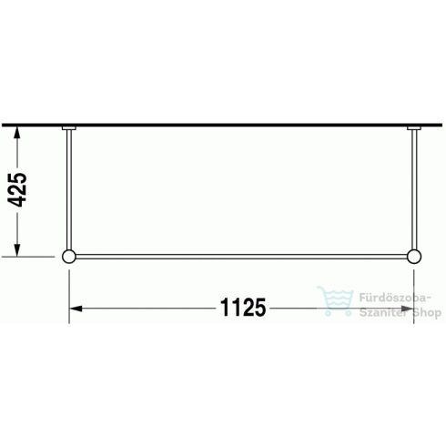 Duravit Vero fémállvány 120-as mosdóhoz 0030741000 ( 003074 )