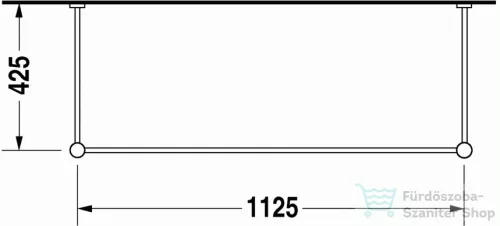 Duravit Vero fémállvány 120-as mosdóhoz 0030741000 ( 003074 )