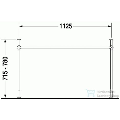 Duravit Vero fémállvány 120-as mosdóhoz 0030741000 ( 003074 )