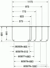 Duravit Happy D.2 fémállvány 100 cm-es mosdóhoz 0030761000 ( 003076 )