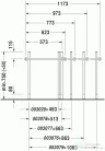 Duravit Happy D.2 fémállvány 80 cm-es mosdóhoz 0030771000 ( 003077 )