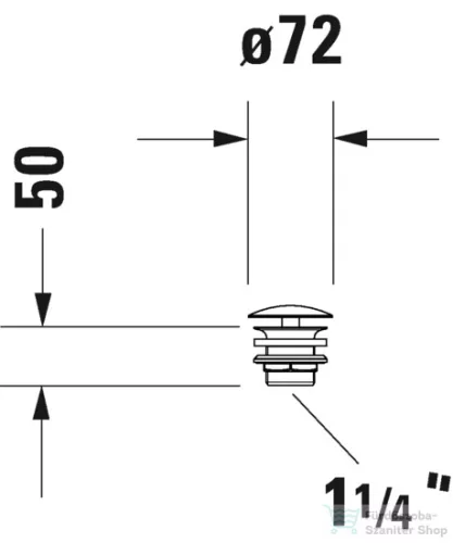 Duravit Accessories klik-klak leeresztő túlfolyó nélküli mosdóhoz,króm 0050241000