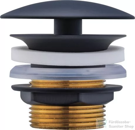 Duravit Accessories klik-klak leeresztő túlfolyó nélküli mosdóhoz, matt fekete 0050244600