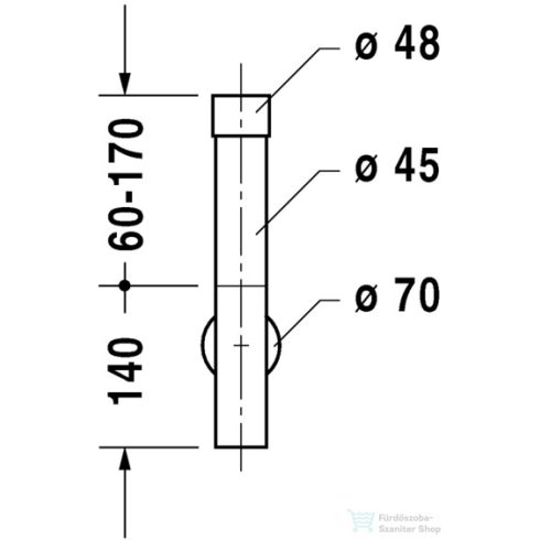 Duravit Accessories Design szifon, matt fekete 0050364600