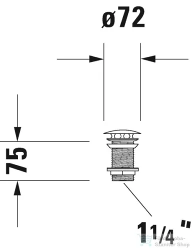 Duravit Accessories leeresztő szelep túlfolyó nélküli mosdóhoz króm 0050381000