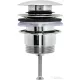 Duravit UNIVERSAL click-clack leeresztő túlfolyóval, szálcsiszolt acél színű 0050527000