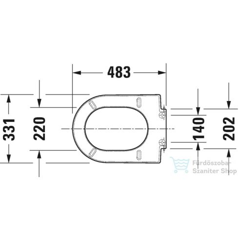Duravit Darling New hosszított wc tető 0063320000 ( 006332 )
