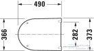 Duravit Darling New hosszított lecsapódásgátlós wc tető, levehető 0063390000 ( 006339 )
