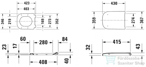 Duravit HAPPY D.2 levehető,lecsapódásgátlós wc ülőke 0064591300