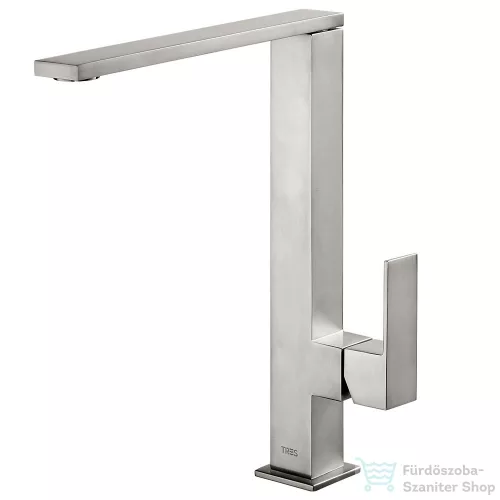Tres CUADRO EXCLUSIVE magasított mosdó csaptelep, leeresztő nélkül, steel 00648501AC