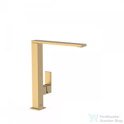 Tres CUADRO EXCLUSIVE magasított mosdó csaptelep, leeresztő nélkül, matt arany 00648501OM