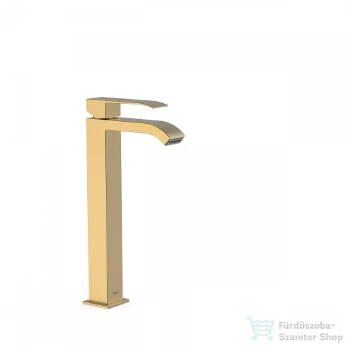 Tres CUADRO EXCLUSIVE magasított mosdó csaptelep, leeresztő nélkül, matt arany 00681001OM