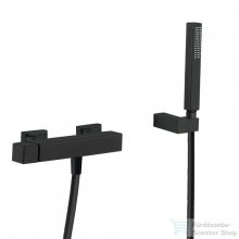   Tres CUADRO EXCLUSIVE zuhany csaptelep, zuhanyszettel, matt fekete 00716703NM