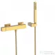 Tres CUADRO EXCLUSIVE zuhany csaptelep, zuhanyszettel, matt arany 00716703OM