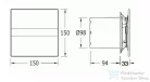 Sapho CATA E-100 GTH BK ventilátor, 4/8W, automatikus, o100mm, fekete (00900602)