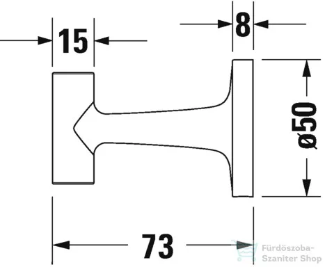 Duravit STARCK T törölközőtartó, króm 0099291000