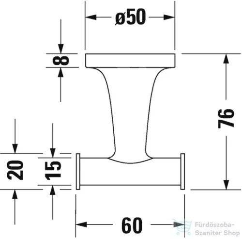 Duravit STARCK T törölközőtartó, króm 0099301000