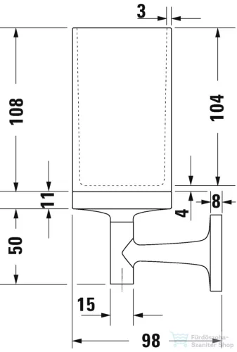 Duravit STARCK T fali fogkefe tartó pohár, polírozott arany hatású 0099313400