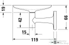 Duravit STARCK T fali szappantartó, matt fekete 0099334600