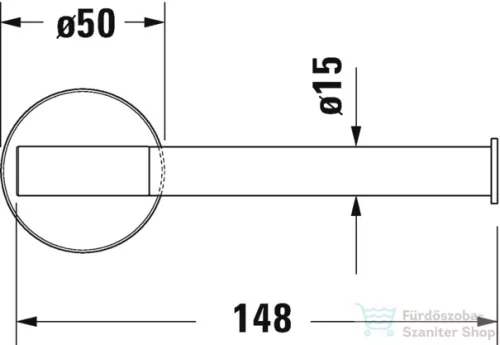 Duravit STARCK T fali wc papír tartó, króm 0099371000