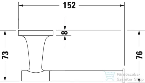 Duravit STARCK T fali wc papír tartó, króm 0099371000