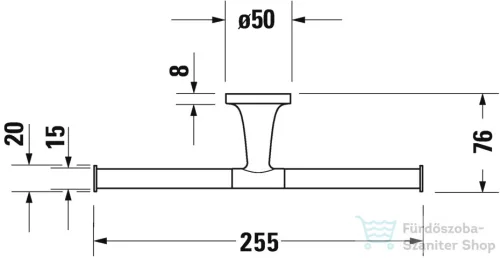 Duravit STARCK T fali dupla wc papír tartó, matt fekete 0099384600