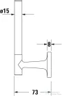 Duravit STARCK T fali pót wc papír tartó, króm 0099391000