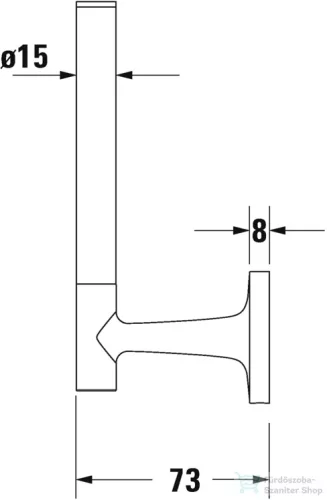 Duravit STARCK T fali pót wc papír tartó, króm 0099391000