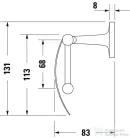 Duravit STARCK T fali fedeles wc papír tartó, króm 0099401000