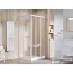   Ravak SUPERNOVA ASDP3+APSS 80x80 cm-es tolóajtós zuhanykabin fix oldalfallal,fehér/grape 00V401R2ZGSET80APSS80