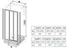 Ravak SUPERNOVA ASDP3-80 80 cm-es tolóajtó,Fehér+Grape 00V401R2ZG