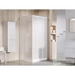   Ravak SUPERNOVA ASDP3+APSS 90x90 cm-es tolóajtós zuhanykabin fix oldalfallal,fehér/pearl 00V701R211SET90APSS90