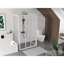   Ravak SUPERNOVA ASDP3+APSS+APSS 90x90 cm-es tolóajtós,3 oldalas zuhanykabin,fehér/transparent 00V701R2Z1SET902XAPSS90