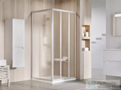 Ravak SUPERNOVA ASDP3+APSS 90x80 cm-es tolóajtós zuhanykabin fix oldalfallal,szatén/grape 00V70UR2ZGSET90APSS80