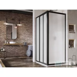   Ravak SUPERNOVA ASDP3+APSS 100x75 cm-es tolóajtós zuhanykabin fix oldalfallal,fekete/pearl 00VA03R211SET100APSS75