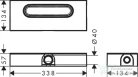 Hansgrohe Ubox Universal alapkészlet lineáris zuhanylefolyóhoz, lapos telepítéshez 01000180