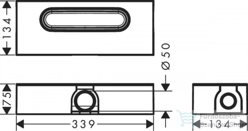 Hansgrohe Ubox Universal alapkészlet lineáris zuhanylefolyóhoz, standard telepítéshez 01001180