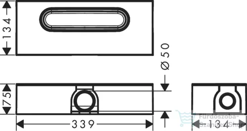 Hansgrohe AXOR uBOX zuhanyfolyóka alaptest 01005180