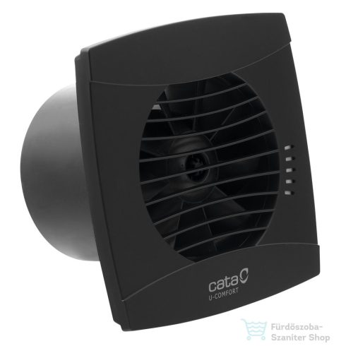 Sapho CATA UC-10 TH fürdőszobai ventilátor, páraérzékelő + utószellőztető, beállítható fordulatszám, 8W, 100mm, fekete (01202200)