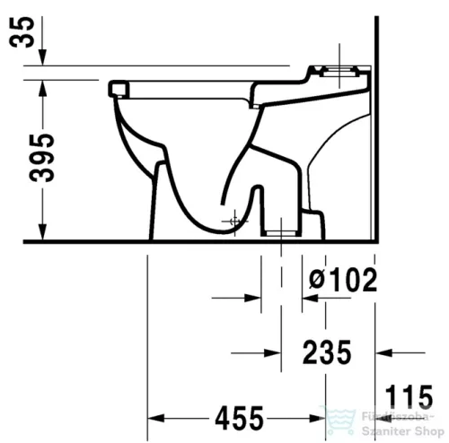 Duravit STARCK 3 alsó kifolyású monoblokkos wc Wondergliss bevonattal,01260100001