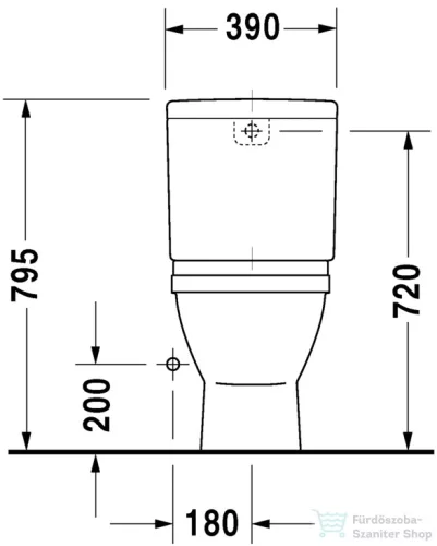 Duravit STARCK 3 alsó kifolyású monoblokkos wc Wondergliss bevonattal,01260100001