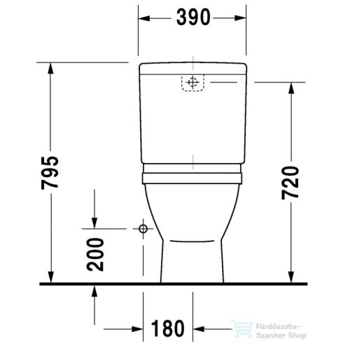 Duravit STARCK 3 alsó kifolyású monoblokkos wc HygieneGlaze mázzal,0126012000