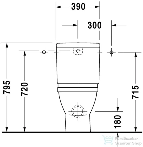Duravit STARCK 3 hátsó kifolyású monoblokkos wc Wondergliss bevonattal,01260900001