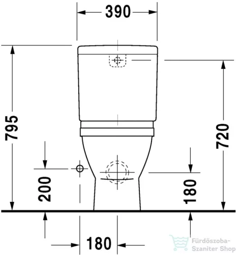 Duravit STARCK 3 hátsó kifolyású monoblokkos wc Wondergliss bevonattal,01260900001