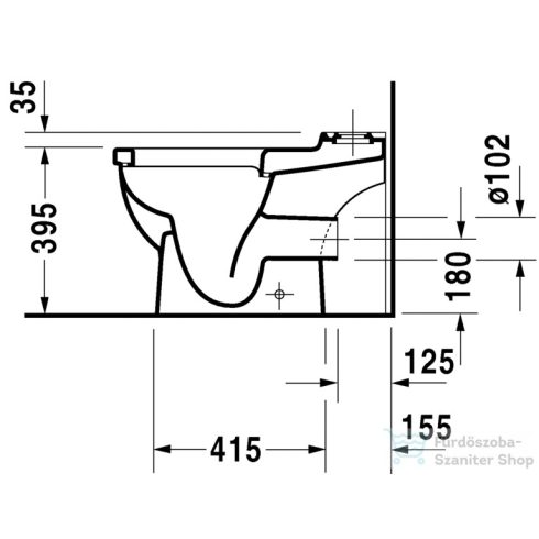 Duravit STARCK 3 hátsó kifolyású monoblokkos wc HygieneGlaze mázzal,0126092000
